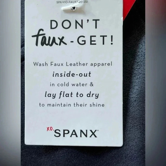 SPANX faux leather 7/8 track stripe leggings - Picture 9 of 13